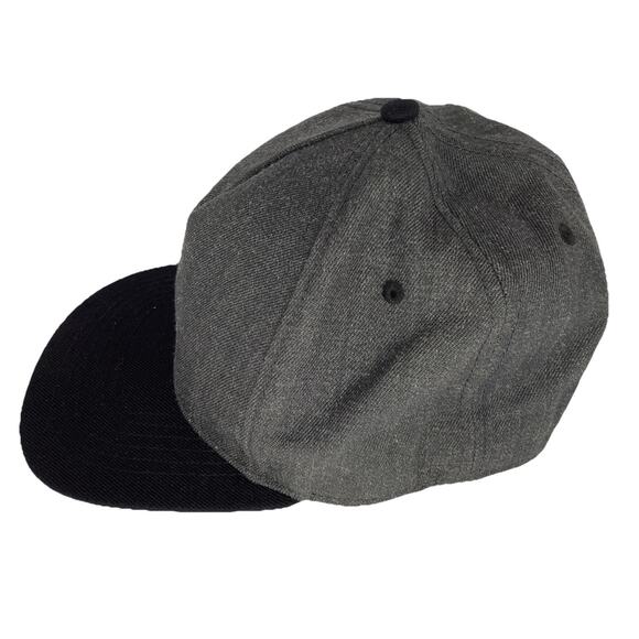 DALIX Baseball Cap Wool Hat Cap Urban Snapback Gray Black H-200 - Simple is Best - Picture 2 of 5